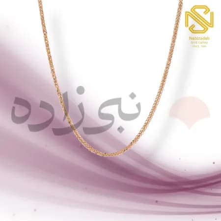 زنجیر میرو سفید طلایی بافت دو N116