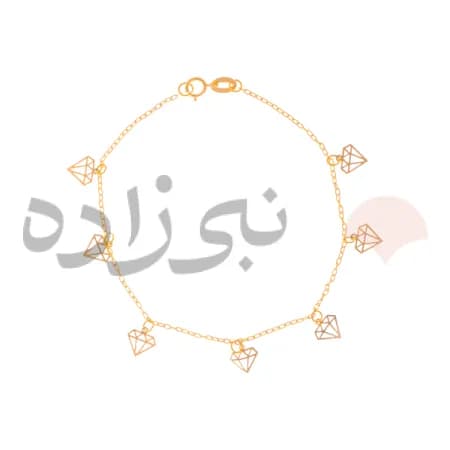 دستبند لیزری الماس طلا B026