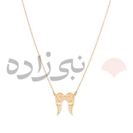 گردنبند لیزری بال فرشته طلا N055