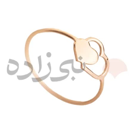 انگشتر دکوراتیو دو قلب طلا R026