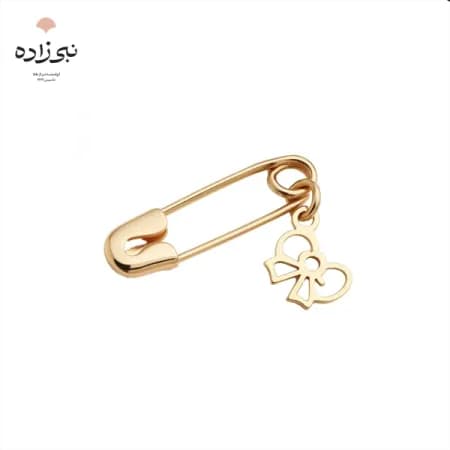 سنجاق سینه کودک پاپیون طلا P006
