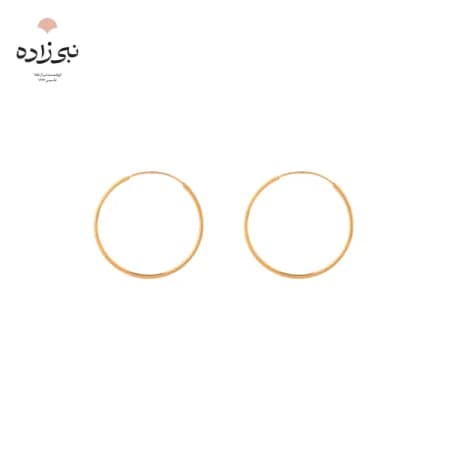گوشواره طلا حلقه ای ساده قطر 1.5 سانت E003