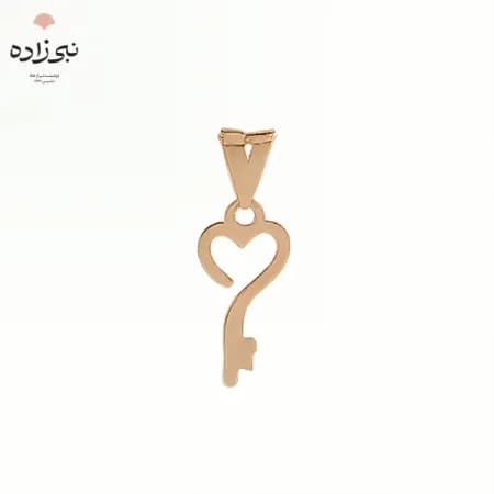 پلاک لیزری کلید و قلب طلا C223